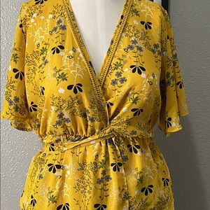 Yellow Flora Blouse